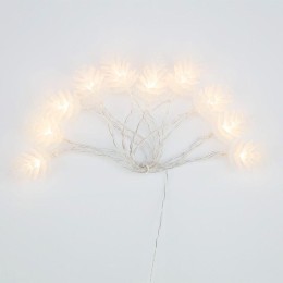 Гирлянда светодиодная "Шишки" 1.5м 10LED тепл. бел. 0.1Вт IP20 провод ПВХ прозр. элементы питания 2х
