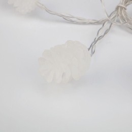 Гирлянда светодиодная "Шишки" 1.5м 10LED тепл. бел. 0.1Вт IP20 провод ПВХ прозр. элементы питания 2х