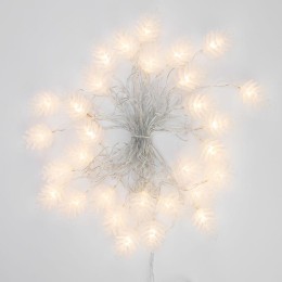 Гирлянда светодиодная "Шишки" 5м 30LED тепл. бел. 1.8Вт IP20 с контроллером 8 режимов провод ПВХ про