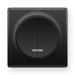 Выключатель 2-кл. СП Florence 10А IP20 с подсветкой механизм черн. (1E31801303) OneKeyElectro 217282