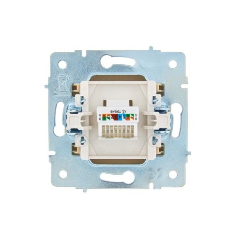 Розетка компьютерная 1-м СП ASTI IP20 RJ45 механизм Cat 6e крем. LEZARD 7081-0388-140