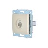 Розетка компьютерная 1-м СП ASTI IP20 RJ45 механизм Cat 6e крем. LEZARD 7081-0388-140