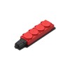 Колодка удлинителя 4-м MultiSet 2К+З 16А 250В IP44 каучук красн. SE MST4124RD