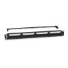 Патч-панель 19дюйм 1U 24 порта RJ45 кат.5E Dual IDC PL2-24-Cat.5e-Dual IDC с задн. кабельн. организа