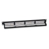 Патч-панель 19дюйм 1U 24 порта RJ45 кат.5E Dual IDC PL2-24-Cat.5e-Dual IDC с задн. кабельн. организа