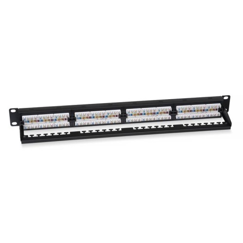 Патч-панель 19дюйм 1U 24 порта RJ45 кат.5E Dual IDC PL2-24-Cat.5e-Dual IDC с задн. кабельн. организа