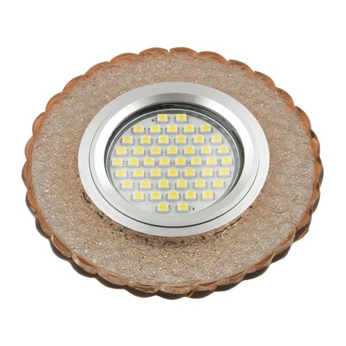 Светильник DLS-L140 GU5.3 GLASSY/TEA GU5.3 встраив. доп. светодиод. подсветка 3Вт без лампы стекло F