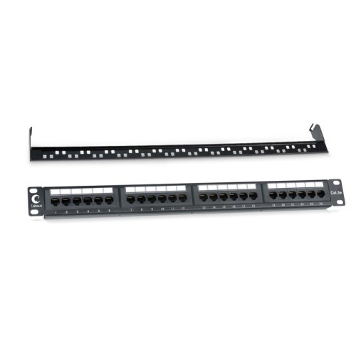 Патч-панель 19дюйм 1U 24 порта RJ45 кат.5E Dual IDC PL-24-Cat.5e-Dual IDC с задн. кабельн. организат