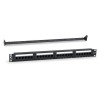 Патч-панель 19дюйм 1U 24 порта RJ45 кат.5E Dual IDC PL-24-Cat.5e-Dual IDC с задн. кабельн. организат