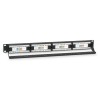 Патч-панель 19дюйм 1U 24 порта RJ45 кат.5E Dual IDC PL-24-Cat.5e-Dual IDC с задн. кабельн. организат