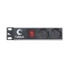 Блок розеток 8-м PDU-8P-2EU 16А евростандарт для 19дюйм шкафов горизонт. с выкл. шнур 2м немецк. ста