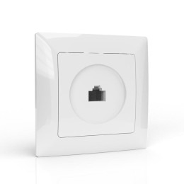 Розетка компьютерная 1-м СП AVA в сборе бел. TOKOV LIGHT TKL-AV-RC1-C01