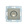 Розетка компьютерная 1-м СП ASTI IP20 RJ45 механизм Cat 6e платина. LEZARD 7081-3588-140