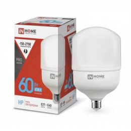 Лампа светодиодная высокомощная LED-HP-PRO 60Вт цилиндр 6500К холод. бел. E27 5700лм 230В с адаптеро
