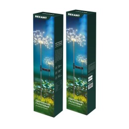 Светильник грунтовый Салют 3000К встроен. аккумулятор солнечная панель Rexant 602-2435