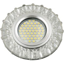 Светильник DLS-L148 GU5.3 GLASSY/TEA GU5.3 встраив. доп. светодиод. подсветка 3Вт без лампы стекло F