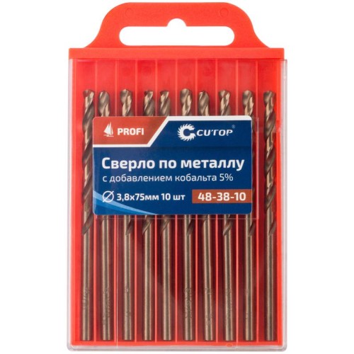 Сверло по металлу Profi с кобальтом 5% 3.8х70мм (уп.10шт) Cutop 48-38-10