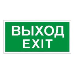 Пиктограмма "Выход/Exit" ПЭУ 011 242х50 PC-M (уп.2шт) СТ 2502000790
