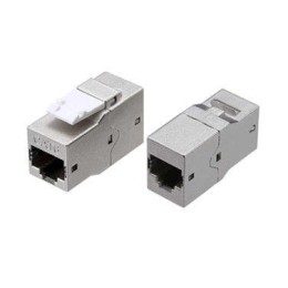 Адаптер проходной (coupler) Keystone Jack RJ45 (8P8C) кат.6 4 пары экранир. CA2-KJ-C6-SH-BK черн. Hy