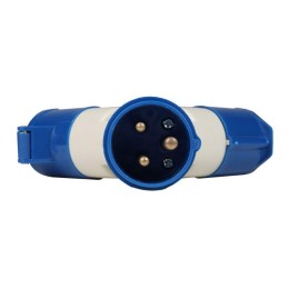 Адаптер силовой двухлучевой 1012 16А 6h 220AC 2P+PE IP44 КЭАЗ 235595