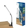 Светильник светодиодный TLD-572 Black/LED/500Lm/4500K/Dimmer настольный на струбцине 7Вт сенс. выкл.