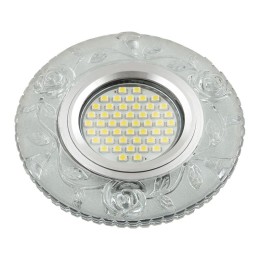 Светильник DLS-L150 GU5.3 GLASSY/CLEAR GU5.3 встраив. доп. светодиод. подсветка 3Вт без лампы стекло
