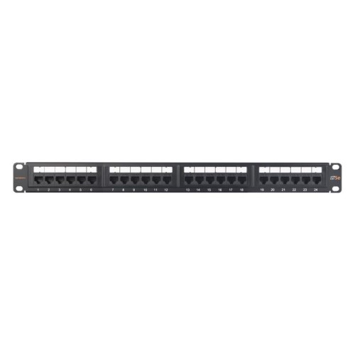 Патч-панель 19дюйм 1U кат.5E 24 порта Essential Line NIKOMAX NMC-RP24UD2-ES-1U-BK