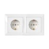 Розетка 2-м СП 16А IP20 с заземл. защ. шторки бел. Bylectrica РС16-358