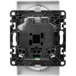 Розетка 2-м СП Valena Life 16А IP20 250В 2х2P+E безвинтов. клеммы с лицев. панелью механизм бел. Leg