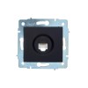 Розетка компьютерная 1-м СП ASTI IP20 RJ45 механизм Cat 6e черн. бархат LEZARD 7081-4288-140