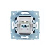 Розетка компьютерная 1-м СП ASTI IP20 RJ45 механизм Cat 6e черн. бархат LEZARD 7081-4288-140