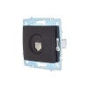 Розетка компьютерная 1-м СП ASTI IP20 RJ45 механизм Cat 6e черн. бархат LEZARD 7081-4288-140