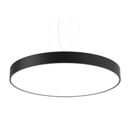 Светильник светодиодный COSMO 1200х115 190Вт 4000К подвесной с опаловым рассеив. RAL9005 черн. муар