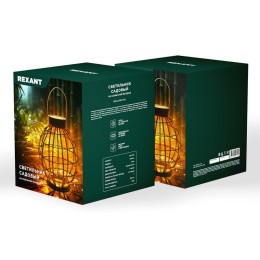 Светильник садовый Бамбук 29см 3000К встроен. аккумулятор солнечная панель коллекция Бали Rexant 602