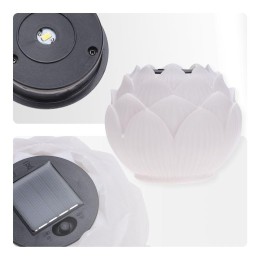 Светильник садовый Лотос 15см 3000К встроен. аккумулятор солнечная панель коллекция Пекин Rexant 602