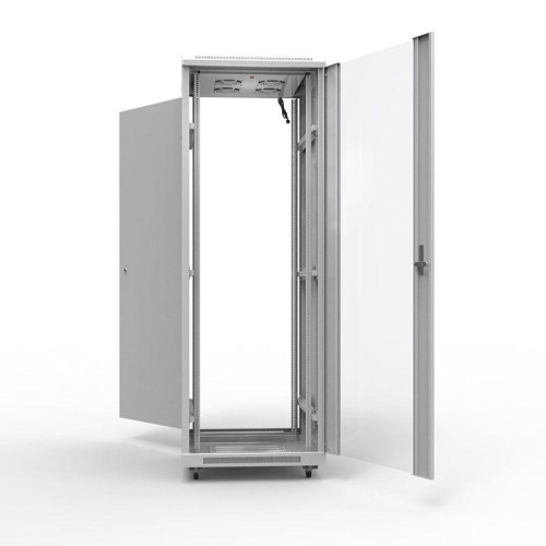 Шкаф напольный 19дюйм Standart 32U 600х1000мм передняя дверь стекло задняя дверь металл RAL7035 Rexa