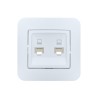 Розетка компьютерная 2-м СП ASTI IP20 RJ45 в сборе бел. LEZARD 7081-0202-141