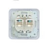 Розетка компьютерная 2-м СП ASTI IP20 RJ45 в сборе бел. LEZARD 7081-0202-141