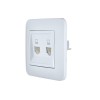 Розетка компьютерная 2-м СП ASTI IP20 RJ45 в сборе бел. LEZARD 7081-0202-141