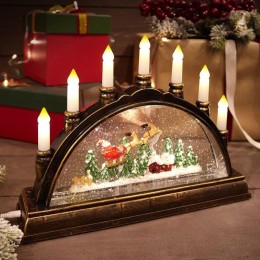 Светильник декоративный "Подсвечник" эффект снегопада Neon-Night 501-164