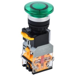 Кнопка "Грибок" D8-11MD d22мм 1НО+1НЗ с подсветкой зел. KARAT IEK BBG30-11MD-3-12-K06