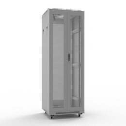 Шкаф напольный 19дюйм Standart 42U 600х800мм передняя и задняя распашные перф. двери RAL7035 Rexant