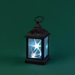 Фонарь декоративный 11х11х22.5см RGB эффект мерцания корпус черн. Neon-Night 513-064