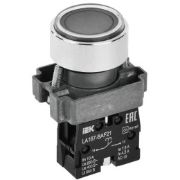 Кнопка LA167-BAF21 d22мм 1НО черн. KARAT IEK BBT20-BAF21-1-22-67-K02