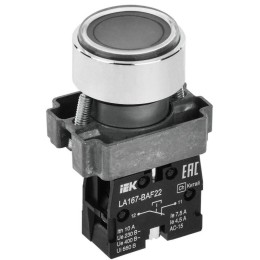 Кнопка LA167-BAF22 d22мм 1НЗ черн. KARAT IEK BBT20-BAF22-2-22-67-K02