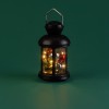 Фонарь декоративный 12х12х20.6см с шариками тепл. бел. корпус черн. Neon-Night 513-061