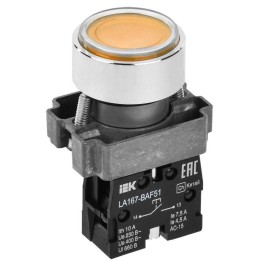 Кнопка LA167-BAF51 d22мм 1НО желт. KARAT IEK BBT20-BAF51-1-22-67-K05