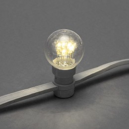 Гирлянда светодиодная "LED Galaxy Bulb String" 10м 6х30LED тепл. бел. 25Вт IP65 провод каучук бел. N