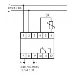 Регулятор температуры RT-833 (для управления скоростью вращения вентилятора; от +25 до +60град.C вын