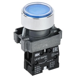 Кнопка LA167-BAF61 d22мм 1НО син. KARAT IEK BBT20-BAF61-1-22-67-K07